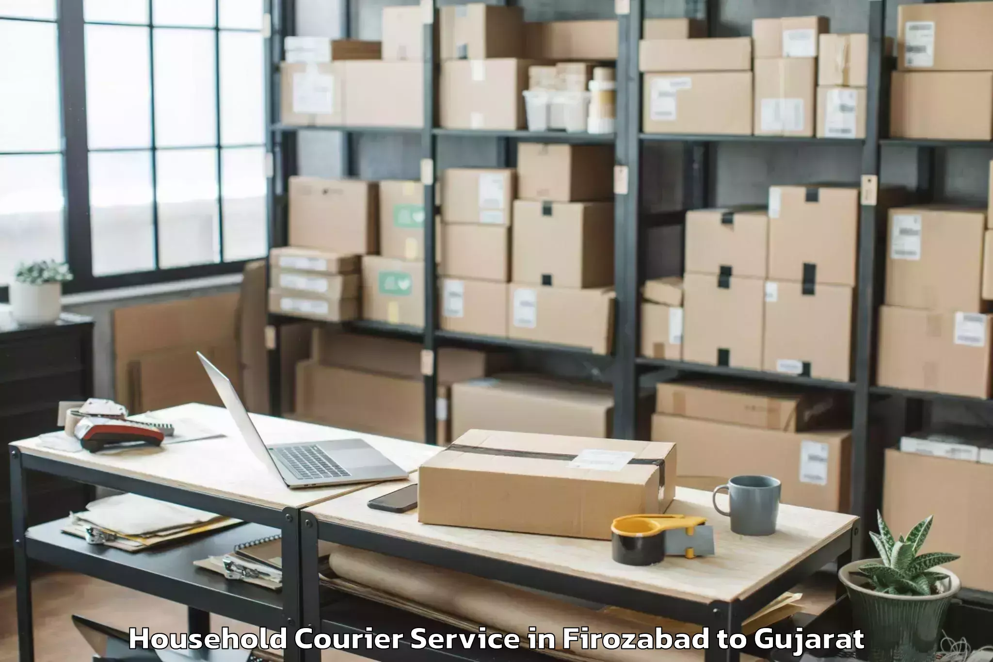 Book Firozabad to Rudra Mata Airport Bhj Household Courier Online